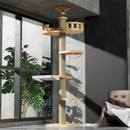 Cat climbing frame Pillars of Babel Floor to Ceiling Cat Tree Tower Multi-Level Condo Post Pad for Cat playing climbing