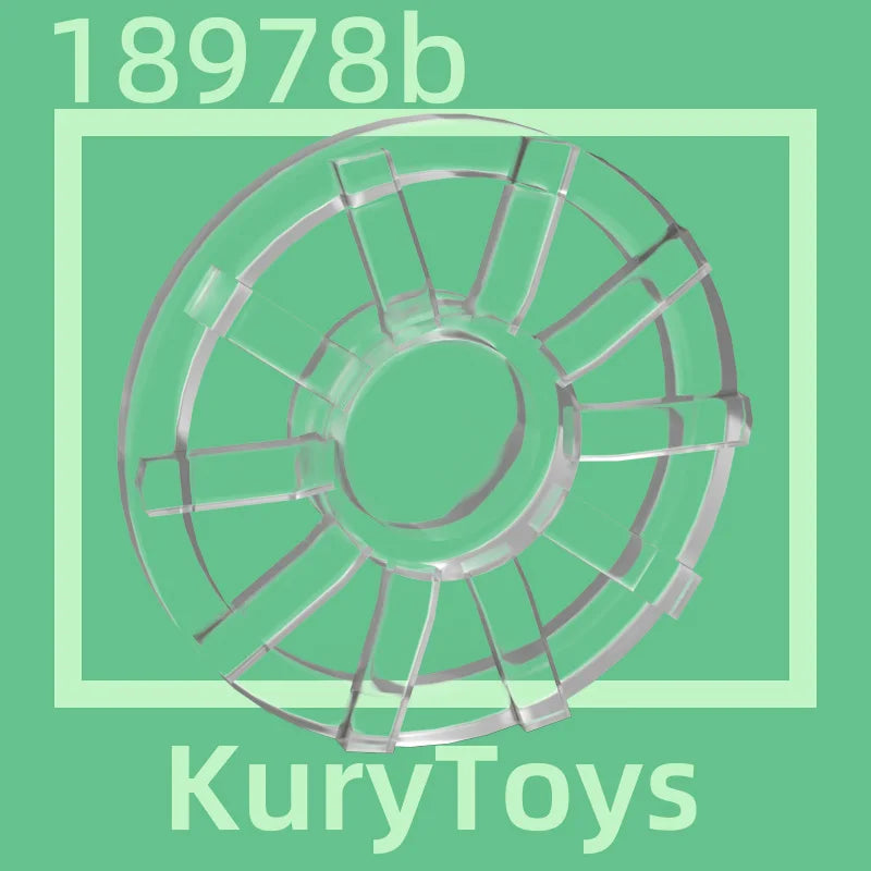 Kury Toys DIY MOC For 18978b 10pcs Building block parts For Wheel Cover 10 Spoke - for Wheel 18976