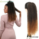 Aplique Rabo de Cavalo Longo Cacheado Orgânico Fibra Premium Com Clipe De Onda Profunda Cabelo Afro Cacheado 70cm 180g