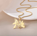 Fashion Creative Cross Wolf Necklace Stainless Steel For Women Choker Branches Tree of Life Design Pendant Necklace Men Jewelry
