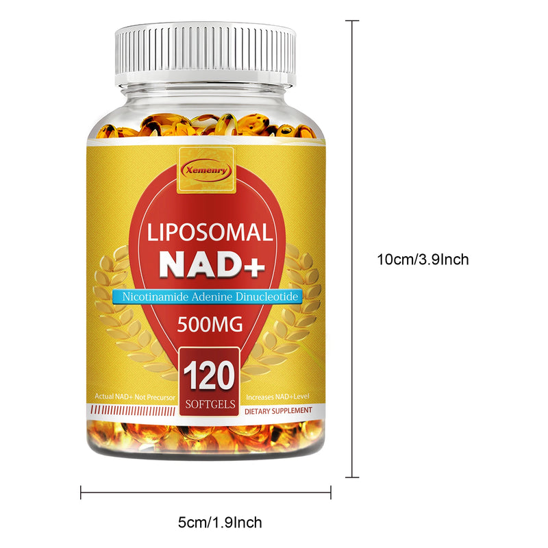Liposomal NAD+ Capsules - Anti-aging, Replenish Energy, Enhance Focus, Support Cellular Health - 120 Capsules