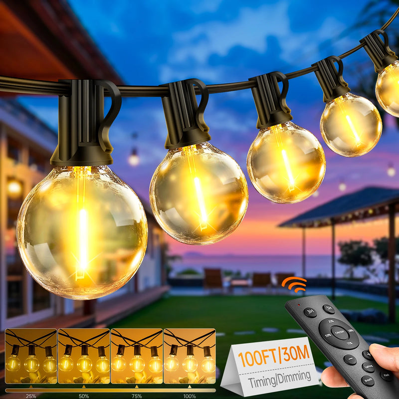 LED String Bulbs Lights Outdoor 20M/30CM/45CM Plastic Bulbs IP44 Courtyard Garden Camping Atmosphere Lighting For Wedding Decor