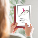 1PC Cod Fish Themed Funny Birthday Card,Got You A Birthday Cod,Hilarious Birthday Card Pun,Birthday Card For Him Easter Gift