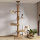 Cat climbing frame Pillars of Babel Floor to Ceiling Cat Tree Tower Multi-Level Condo Post Pad for Cat playing climbing
