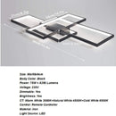 LED Ceiling Light, 40W Modern Square Dimmable Ceiling Lamp with Remote Control for Living Room Dining Room Bedroom