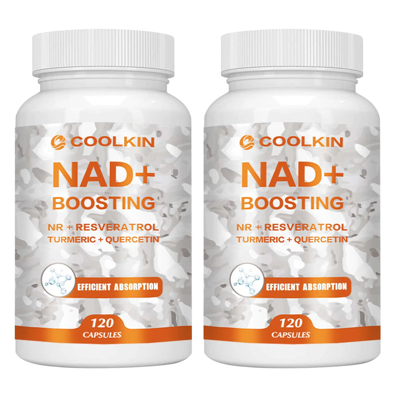 NAD + Boosting - with Trans-resveratrol, Quercetin - Enhance Cell Vitality and Help Cell Repair, Anti-aging - 120 Capsules