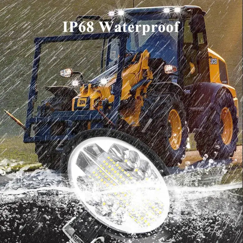 5" Inch LED Tractor Oval Work Light Car Lamp Spot Flood Offroad Bumper Headlight for Mining Crane Dump Truck Forklift Truck SUV