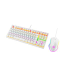 Mechanical Keyboard Kit And Mouse Gamer 3200 Dpi Wired Abnt2 Lighting Led Rgb Switch Blue 60% White Be-k1 Luuk Young