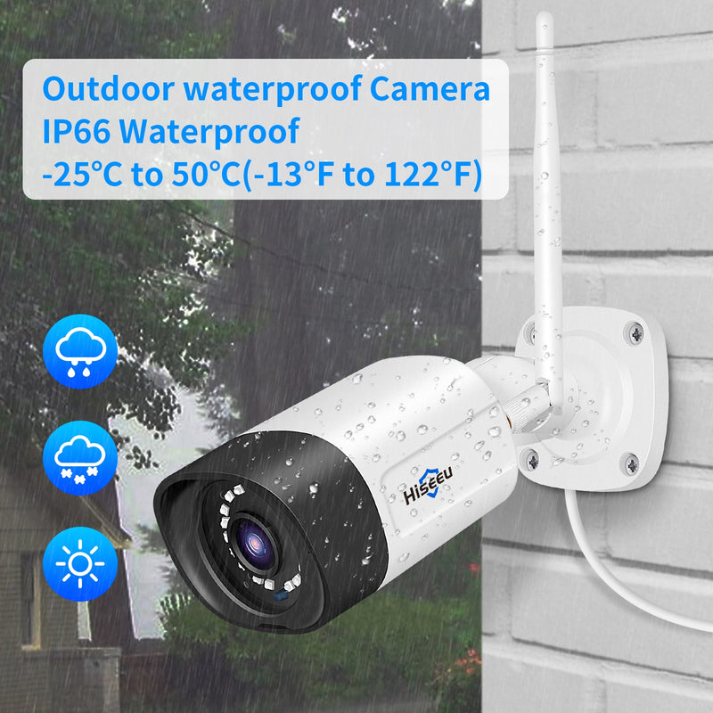 H.265 3MP 8CH Wireless Audio CCTV Security Outdoor IP Camera System NVR Kit 2MP 1080P 1T 3T HDD App View Hiseeu