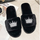 Slippers Women 2022 Womens Fur Slippers Winter Shoes Big Size Home Slipper Plush Pantufa Women Indoor Warm Fluffy Cotton Shoes