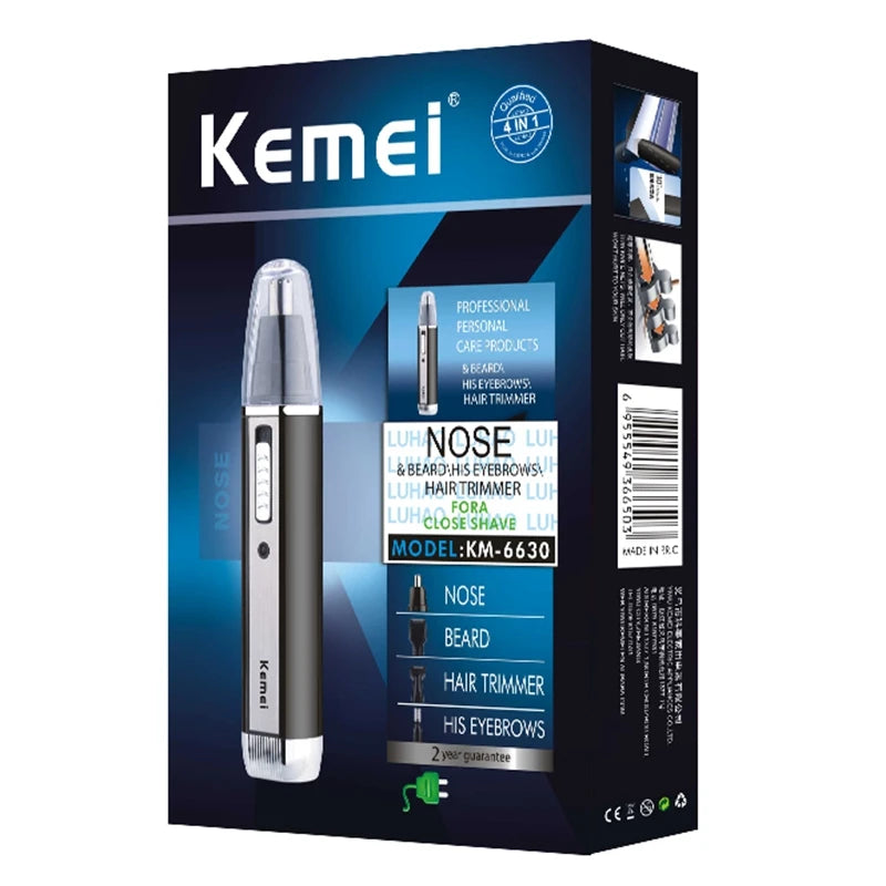 Kemei All In One Nose Hair Trimmer For Men&Women Electric Rechargeable Trimmer For Ear,Beard,Eyebrow,Facial,Trimer Grooming Kit