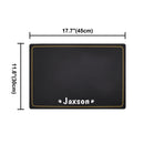 Personalized Pet Feeder Pad Waterproof PU Dog Bowl Mat Free Name Print Placemat Easy Clean For Dogs Cat Kids Drinking Bowls