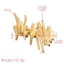 Temperament Mirror Geometric Hair Clip Multilayer Irregular Exaggerated Alloy Hair Clip Women Wedding Bridal Headress Accessoriy