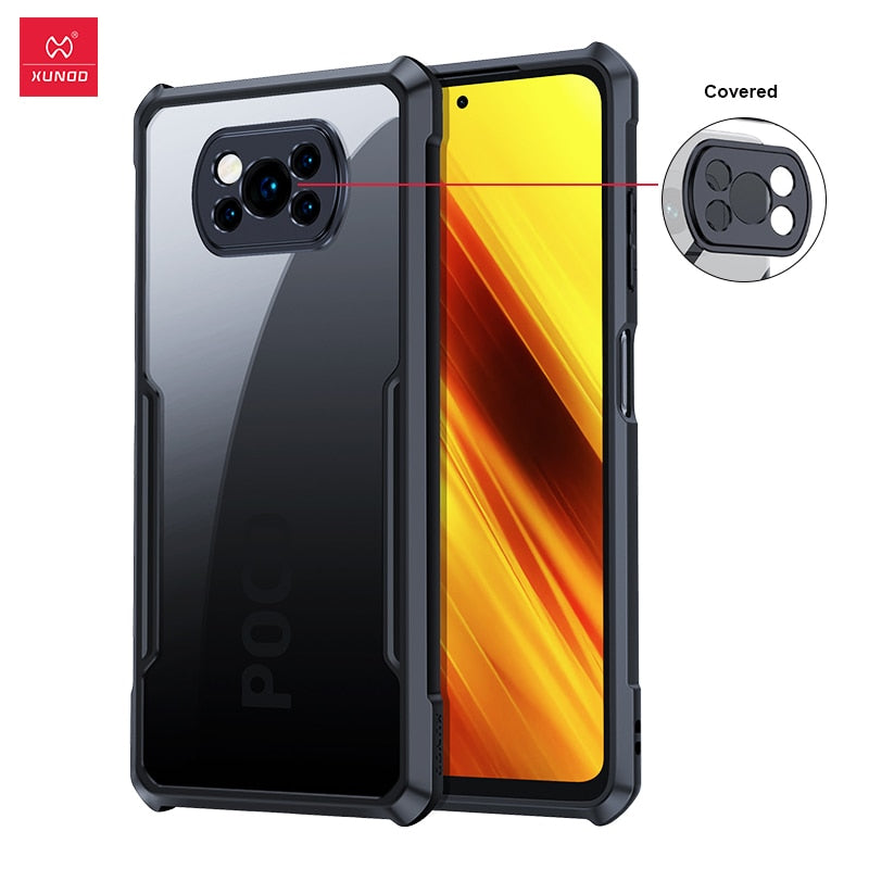 For POCO X3 Pro Case, Xundd Shockproof Protective Airbag Bumper Transparent Back Phone Cover For Xiaomi POCO POXO X3 NFC Case