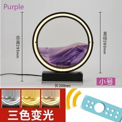 Creative Retro Hourglass table lamp Craft quicksand 3D Natural Landscape Flowing Sand Picture Moving Hourglass Night Lamp Home