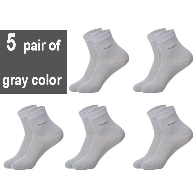 10PCS=5pair High Quality New Bamboo Fiber Socks Men Casual Business Breatheable Men&