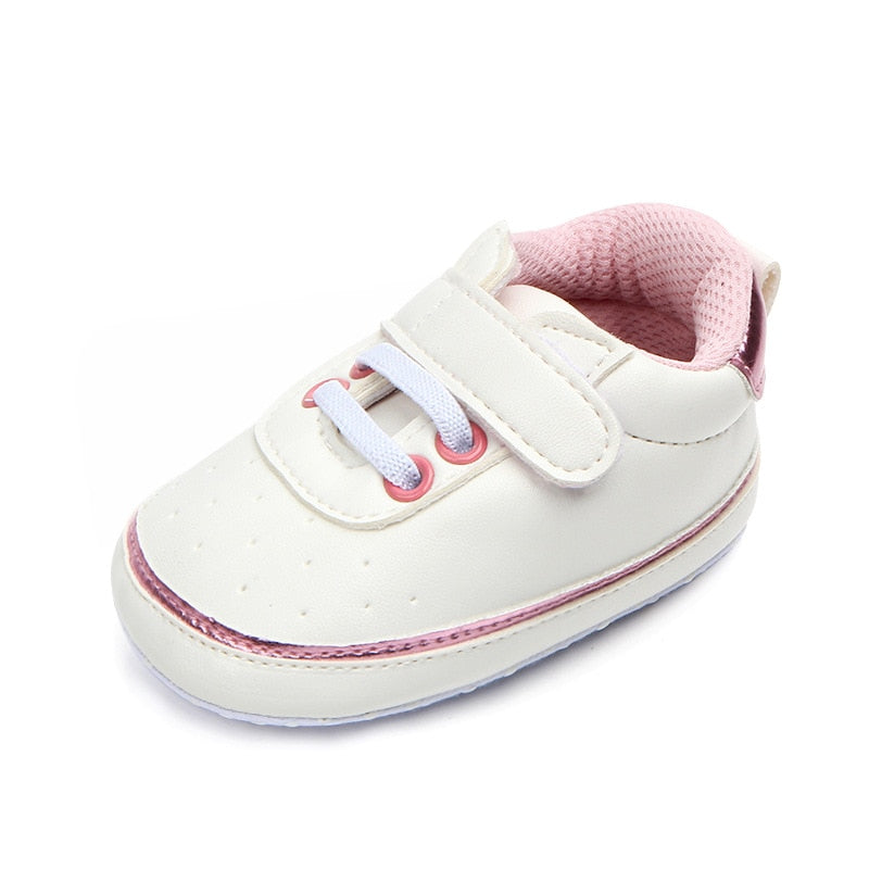 Newborn Print Heart Star Baby Sneaker PU Leather Baby Boys Girls First Walkers Soft Sole Infant Toddler Baby Shoes For 0-18M