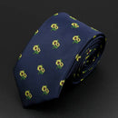 Trendy Design Men's Microfiber Jacquard Necktie Animal Plant Skull Flower Woven Tie Wedding Party Father's Day Birthday Gift