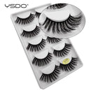YSDO 5 pairs eyelashes mink strip lashes dramatic eyelashes natural 3d mink eyelashes makeup false eyelashes cilios maquiagem