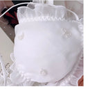 Wriufred Handmade Pearl Moon Pure White Lingerie Panty Girl Underwear No Steel Ring Lace Sexy Bra Briefs Set