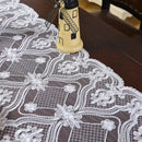 Luxury European Lace Embroidery White Table Runner TV Wall Cabinet Refrigerator Piano Cover Home Christmas Party Camino De Mesa