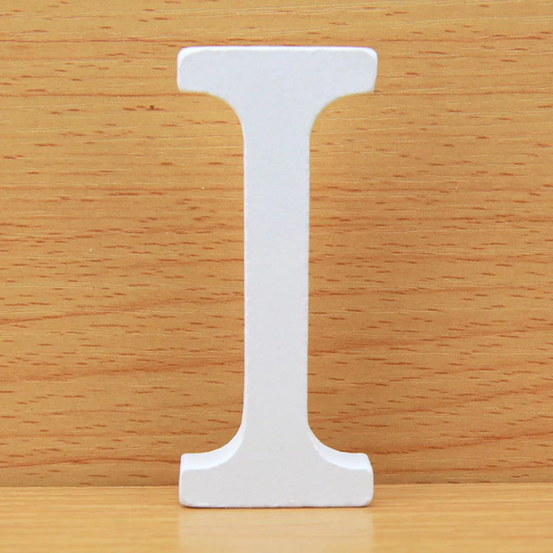 8 CM Letras Decorativas Grandes White Wooden Letters Home Decor Wedding Decoration DIY Personalised Name Design Free Standing