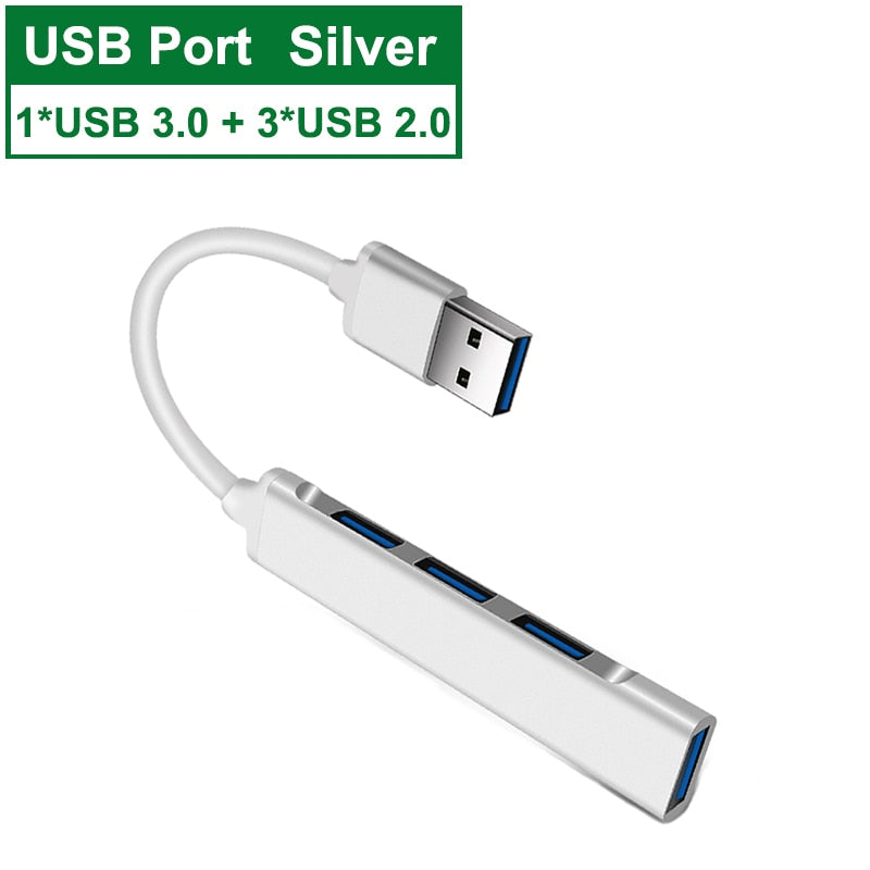 USB C HUB 3.0 Type C 3.1 4 Port Multi Splitter Adapter OTG For Lenovo Xiaomi Macbook Pro 13 15 Air Pro PC Computer Accessories