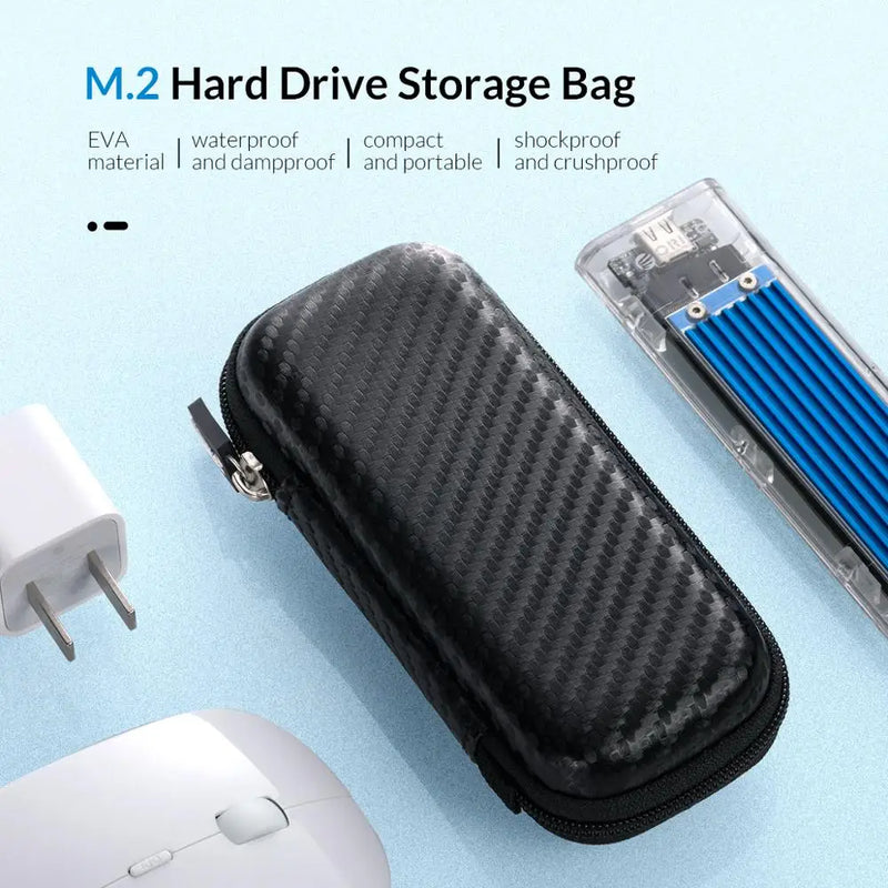 ORICO M.2 Hard Disk EVA Portable HDD Storage Protection Bag for External M.2 Hard Drive/Earphone/Data Line HDD Case