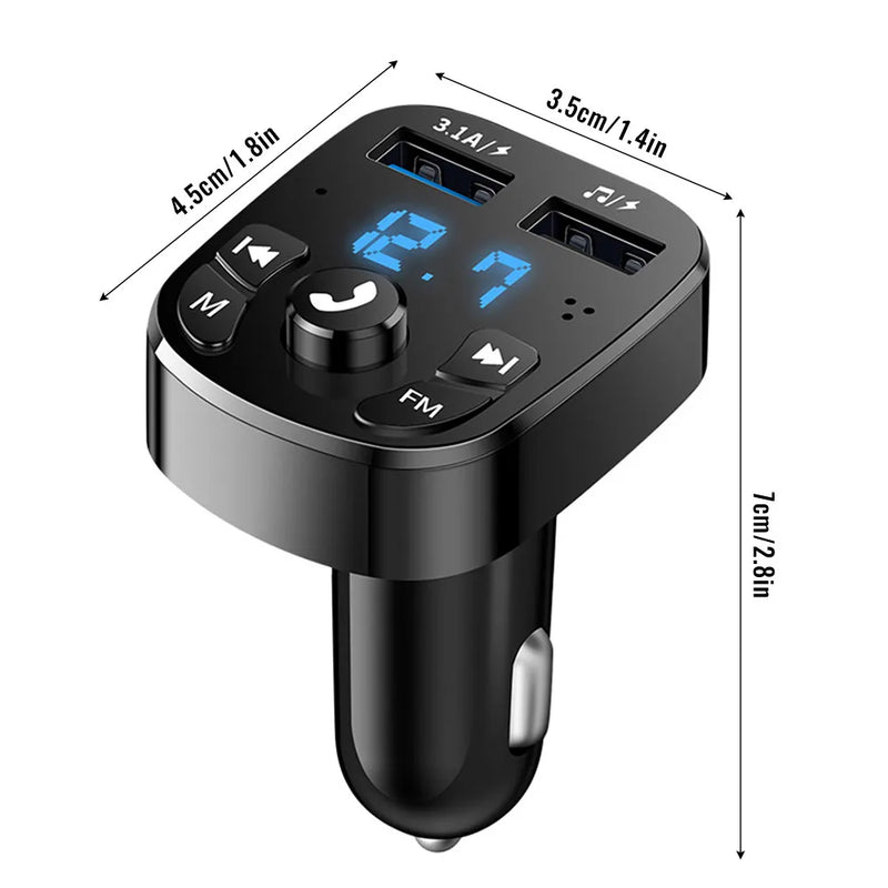 Bluetooth 5.0 FM Transmitter 4.2A Car Charger Dual USB Car Mp3 Player Radio Modulator for Car Handsfree Phone Music