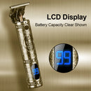 USB Rechargeable T9 Baldheaded Hair Clipper LCD Electric Hair Trimmer Cordless Shaver Trimmer 0mm Men Barber Hair Cutting Machin