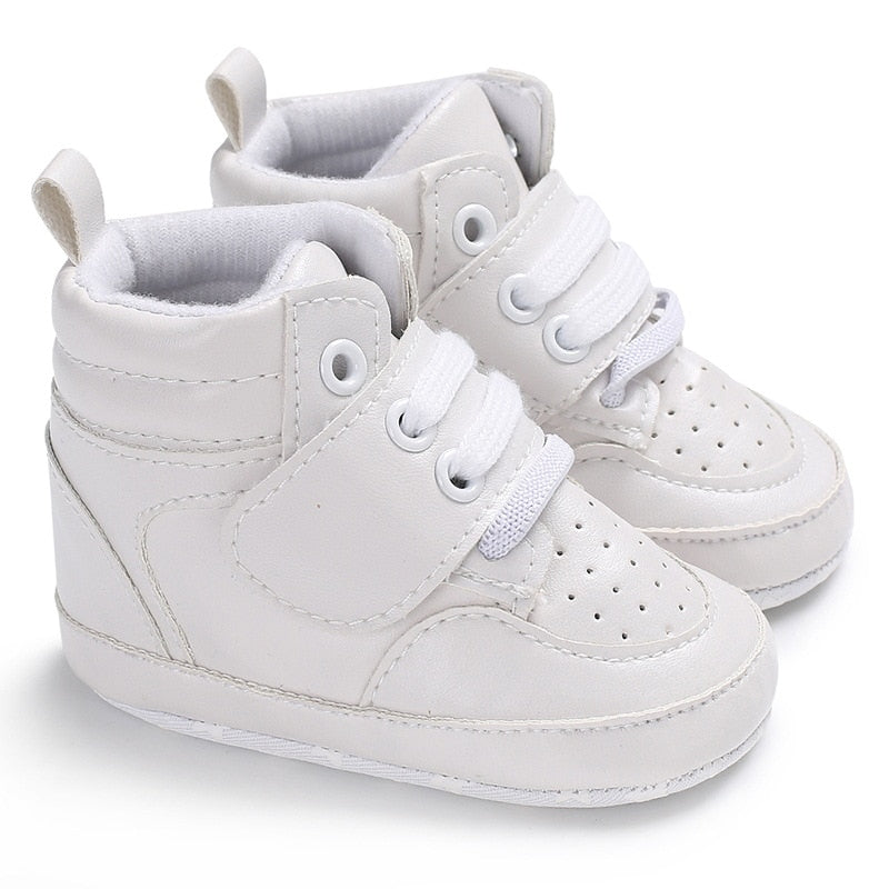 Newborn Print Heart Star Baby Sneaker PU Leather Baby Boys Girls First Walkers Soft Sole Infant Toddler Baby Shoes For 0-18M