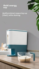 Automatic Plastic Cereal Dispenser Storage Box Measuring Cup Kitchen Food Tank Rice Container Organizer Grain Storage Cans