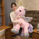 1pc 40CM Fantastic Unicorn Plush Toy Rainbow With Wings Stuffed Unicornio Doll Toys for girl Children Birthday Gift Pillow