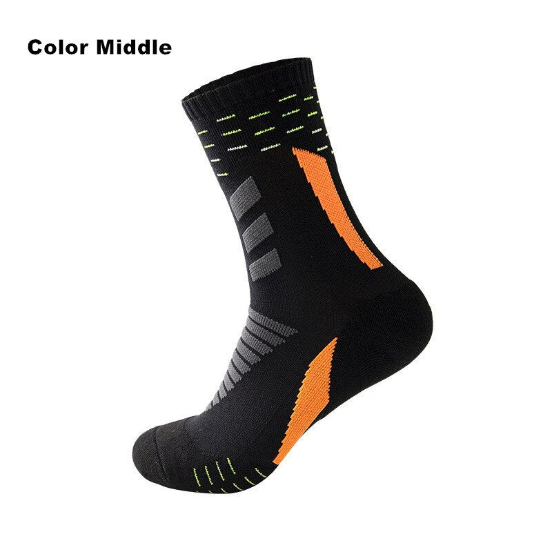 Professional Running Socks Cotton Thick Terry Socks Summer Basketball Tennis Men Sports Socks Shock Absorption Moisture Wicking