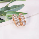 MxGxFam Mix Gold Color Mirco Full Zircon Hoop Earrings For Women 18 k Fashion jewelry CZ AAA+ Nickel Free