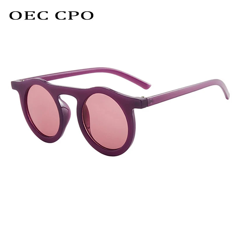 OEC CPO Classic Round Sunglasses Men Women Fashion Small Frame Sun Glasses Female Plastic Glasses Unisex Eyewear UV400 O626