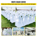 SucceBuy12/30/50/100Pcs Wedding Chair Cover Spandex Stretch Slipcover for Restaurant Banquet Hotel Dining Party White Cover