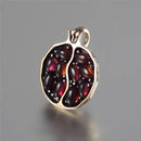 Vintage Fruit Pomegranate Pendant Necklace Retro Red Crystal cz Pomegranate Stone Necklace Women Wedding Jewelry Birthday Gifts
