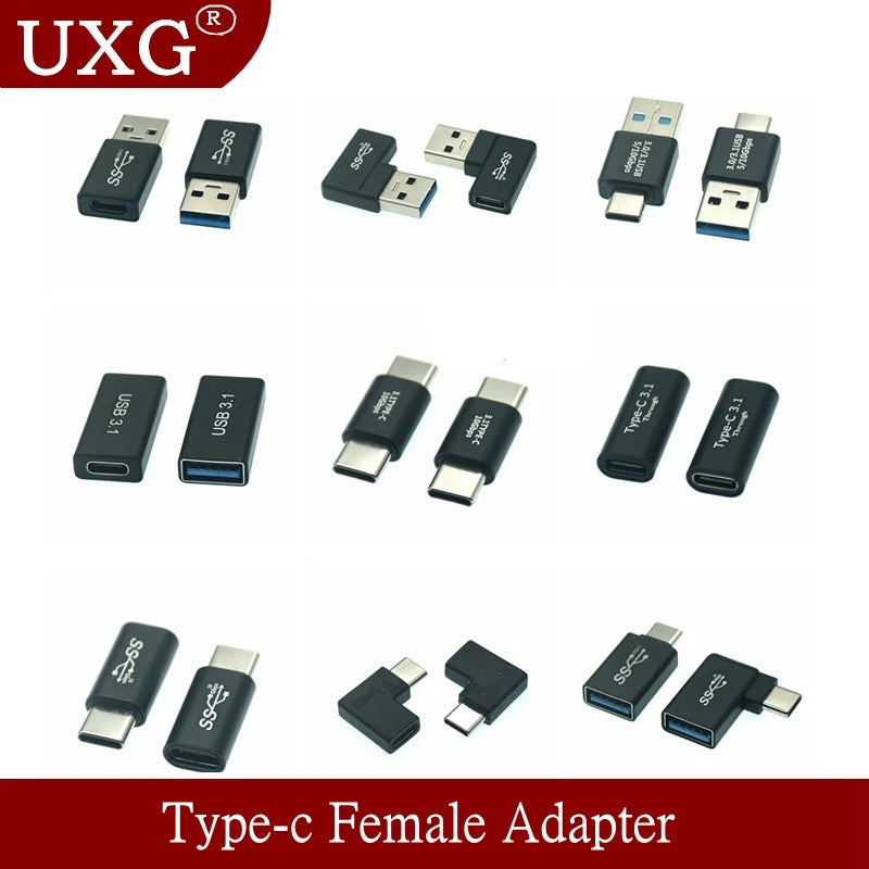 USB 3.1 Male To Type-C Female Adapter,USB A To USB C 3.1 GEN 2 Converter,Support Double Sided 10Gbps Charging & Data