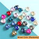 12mm Crystal Triangle Shape Glass Sew On Rhinestones With Silver Claw Sew on Beads for Clothing Accessories Shoes Diy