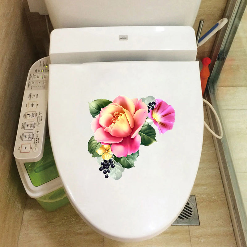 Three Ratels QCF47gorgeous bouquet home decoration Decal Refrigerator decorative toilet Decal