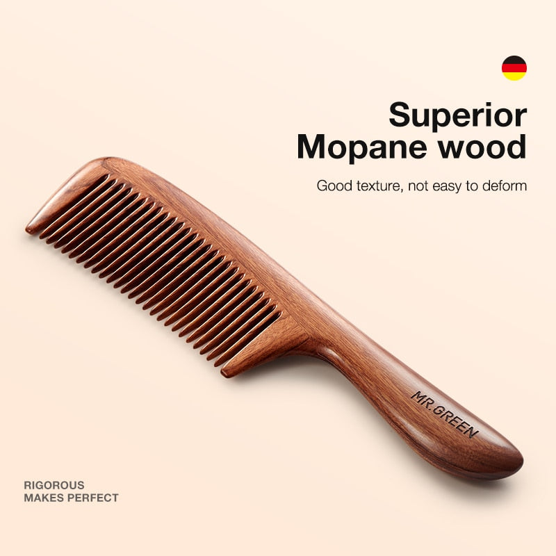 MR.GREEN  Natural Wood Comb Splicing Structure Hair Comb Fine Tooth Brush Anti-Static Hairdressing Hair Scalp Massage Tools Gift