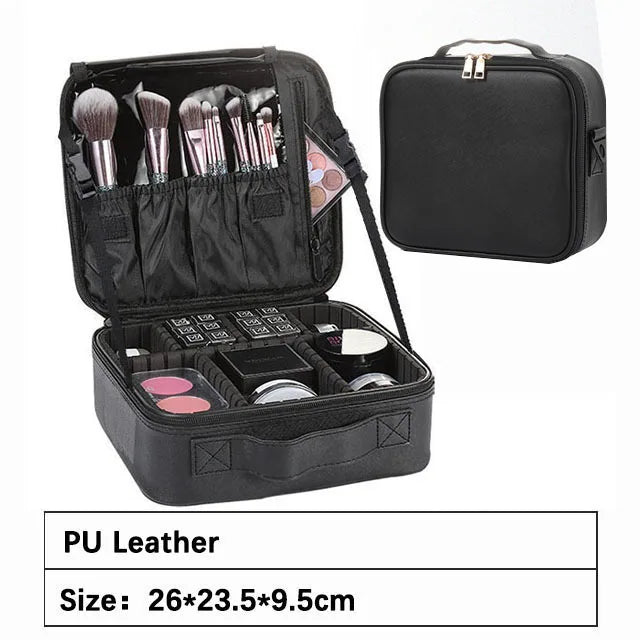 Female Professional Makeup Organizer Travel Beauty Cosmetic Case For Make Up Bag Bolso Mujer Storage Box Nail Tool Suitcase