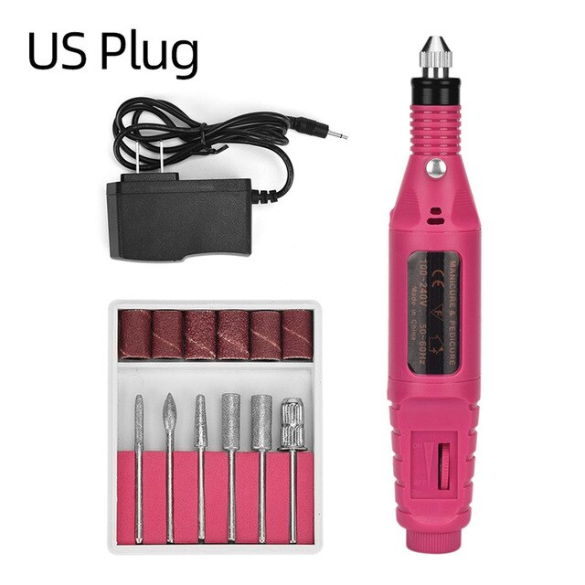 ATOMUS Electric Manicure Nail Machine Drill Bits Milling Adjustable Speed 20000 RPM Gentle Polishing Art Pen Professional Kits