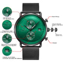Mens Watches Top Brand Luxury Fashion Automatic Chronograph Watch for Man Water Ghost Green Sports Wrist Watch Date Reloj Hombre