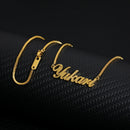 Custom Name Necklace Stainless Steel Long Box Chain Necklace Women Personalized Bridesmaid Christmas Gift Nameplate Mujer