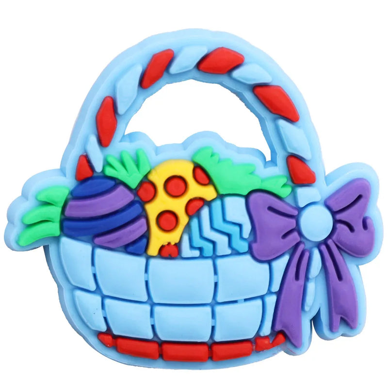 1PCS Cartoon Flower Water Droplets Polar Bear Rabbit Easter Egg Fishtail PVC Shoe Charms Sandals Shoes Decoration Kid Party Gift