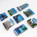 Macao malaysia maldives roma china Shanghai Disneyland Singapore switzerland Taj Mahal india 3d fridge magnets home decoration