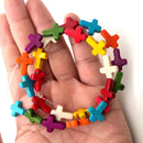 11 Multicolor Round Starfish Skull Heart Howlite Flower Peace Cross Natural Turquoises Loose Seed Beads For Jewelry Making DIY