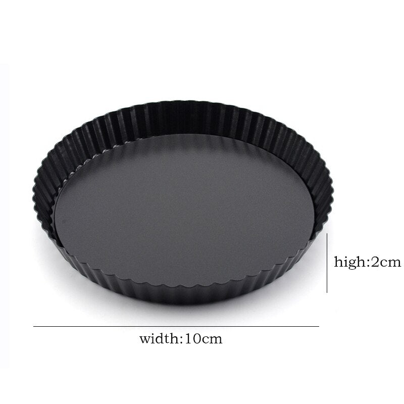 Non-Stick Tart Quiche Flan Pan Molds Pastry Cake Pizza Removable Loose Bottom Round Bread Cream Fondant Dessert Bakeware Tools